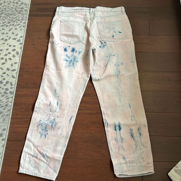 Gap Denim White Tie Gap Denim High Rise Cheeky Straight Jeans Size 12/31 TALL - Picture 3 of 5